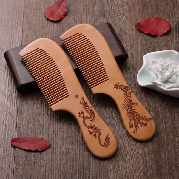 Anti-Static Peach Wood Comb - Image 4